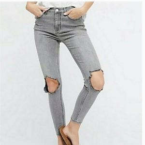 Free People Distressed Skinny Jeans